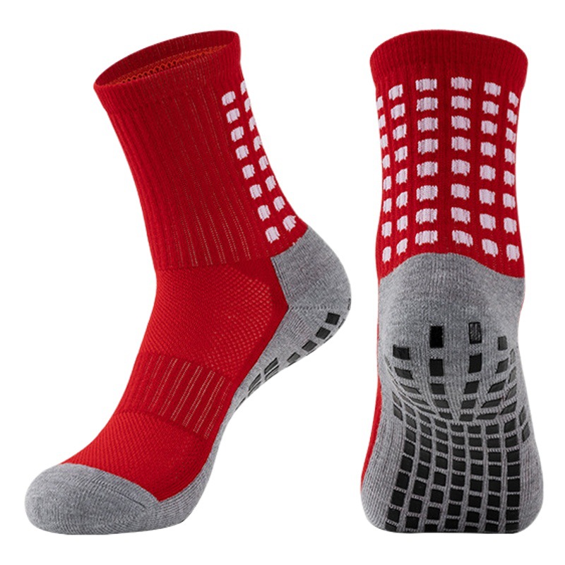 Middle tube non-slip dispensing football socks men's thickened towel bottom cushioning training socks middle tube socks manufacturers direct supply