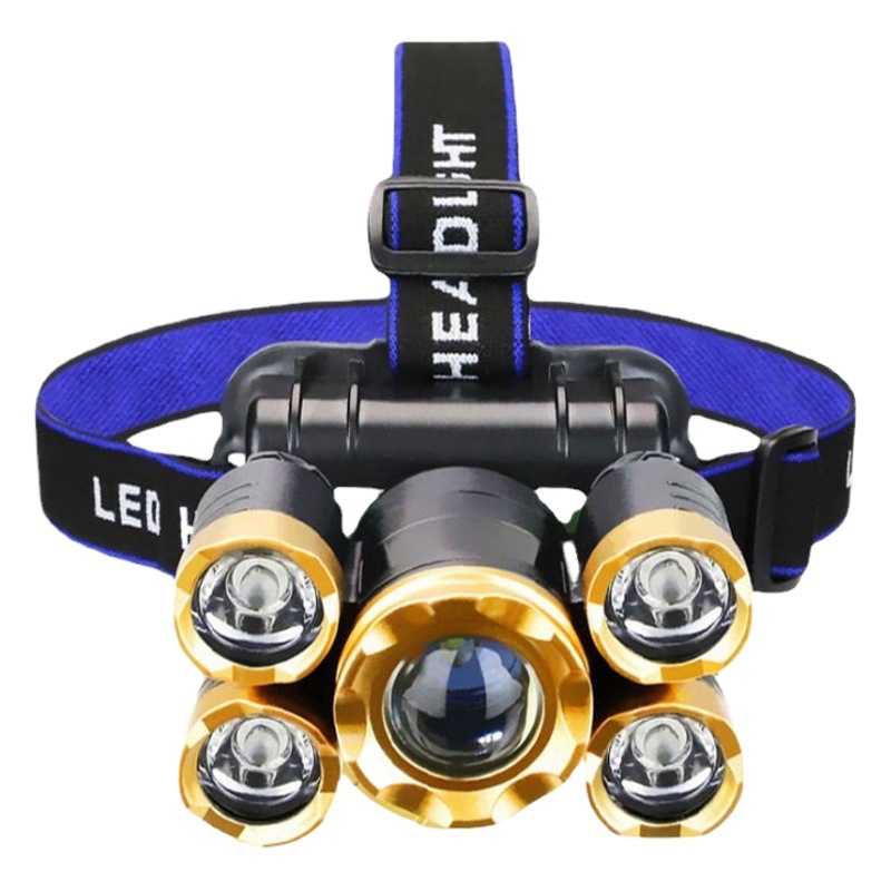 LED headlight strong light super bright head-mounted flashlight outdoor yellow light rechargeable flashlight night fishing small xenon miner lamp