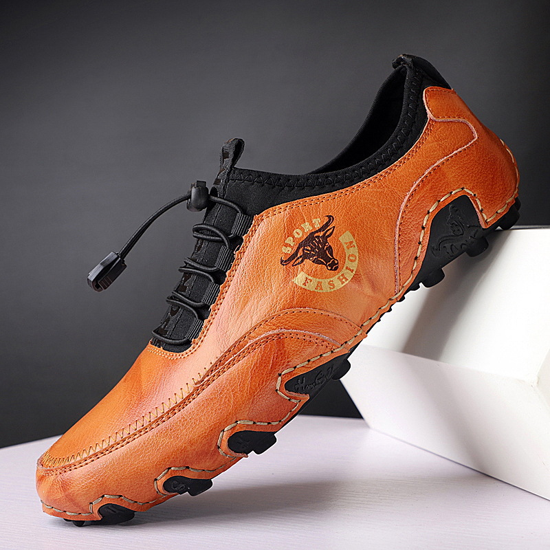 Cross-border Low-top Leather Shoes Men's Casual Octopus Shoes Men's Korean-style Light Breathable Loafers Men's Trendy Shoes