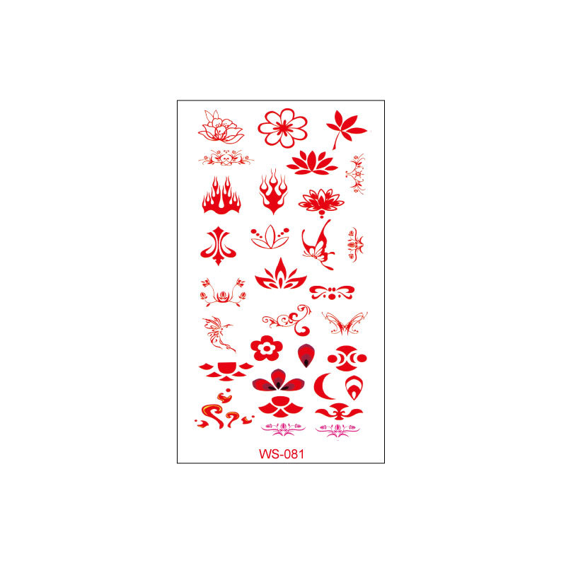 Picture of New Nezha Acrylic Face Tattoo Sticker Children's Forehead Print Eyebrow Sticker Waterproof Sweat Painted Face Sticker