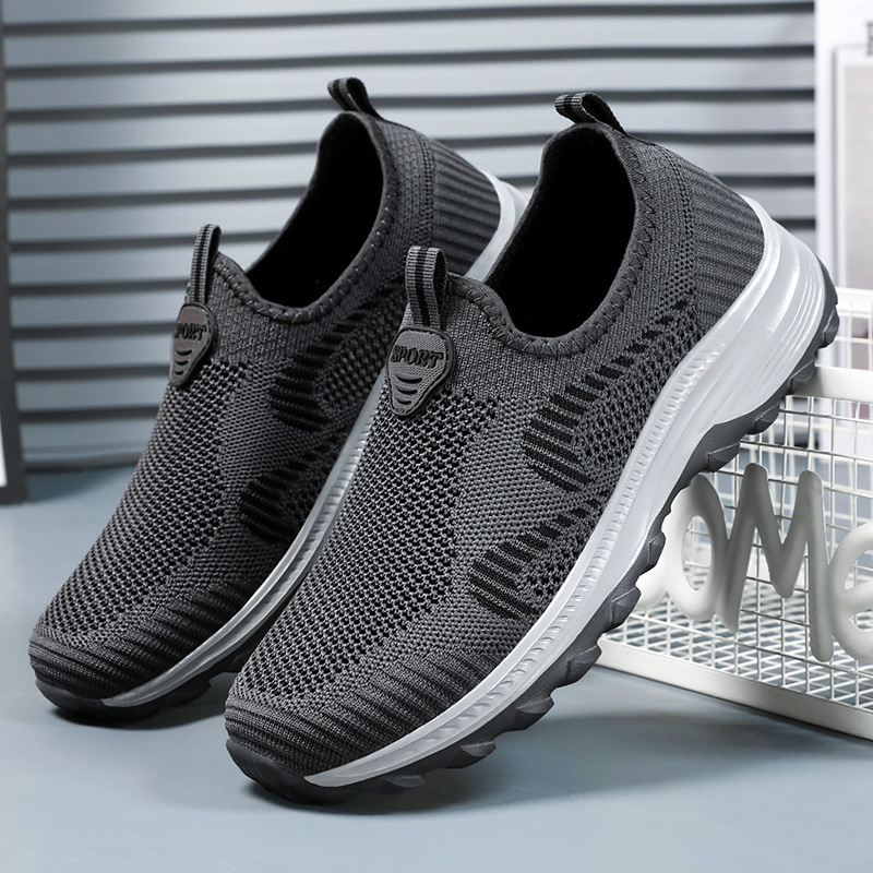 Shoes Men's Summer New Men's Shoes Wholesale Breathable Slip-on Middle-aged and Elderly Couple's Walking Shoes Casual sneaker