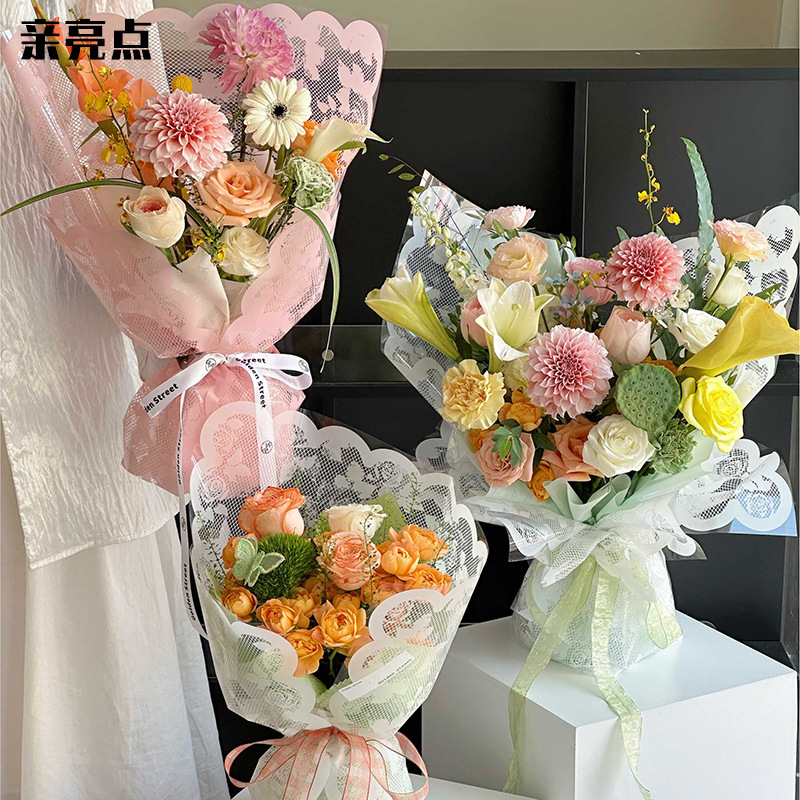 Tanabata Valentine's Day Fantasy Ballet OPP Paper Lace Flower Wrapping Paper Translucent diy Flower Wrapping Paper Material