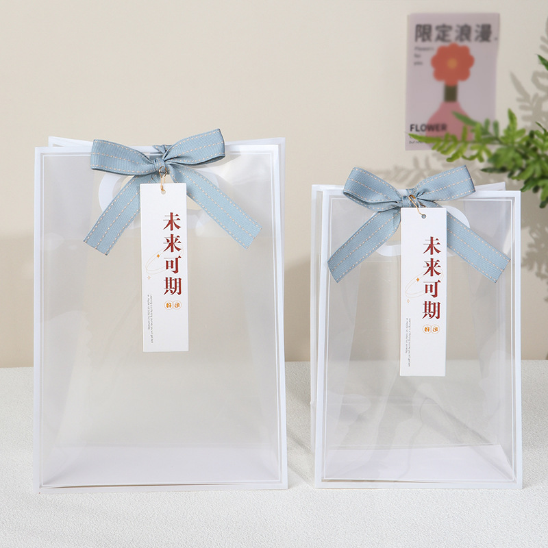 Picture of New Pp Transparent Gift Bag, Souvenir Plastic Gift Bag, Valentine's Day Birthday Gift, High-End Handbag