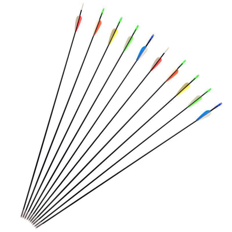 Picture of Factory wholesale bow and arrow glass fiber arrow outdoor practice Arrow 8mm glass fiber arrow recurve bow traditional bow practice arrow