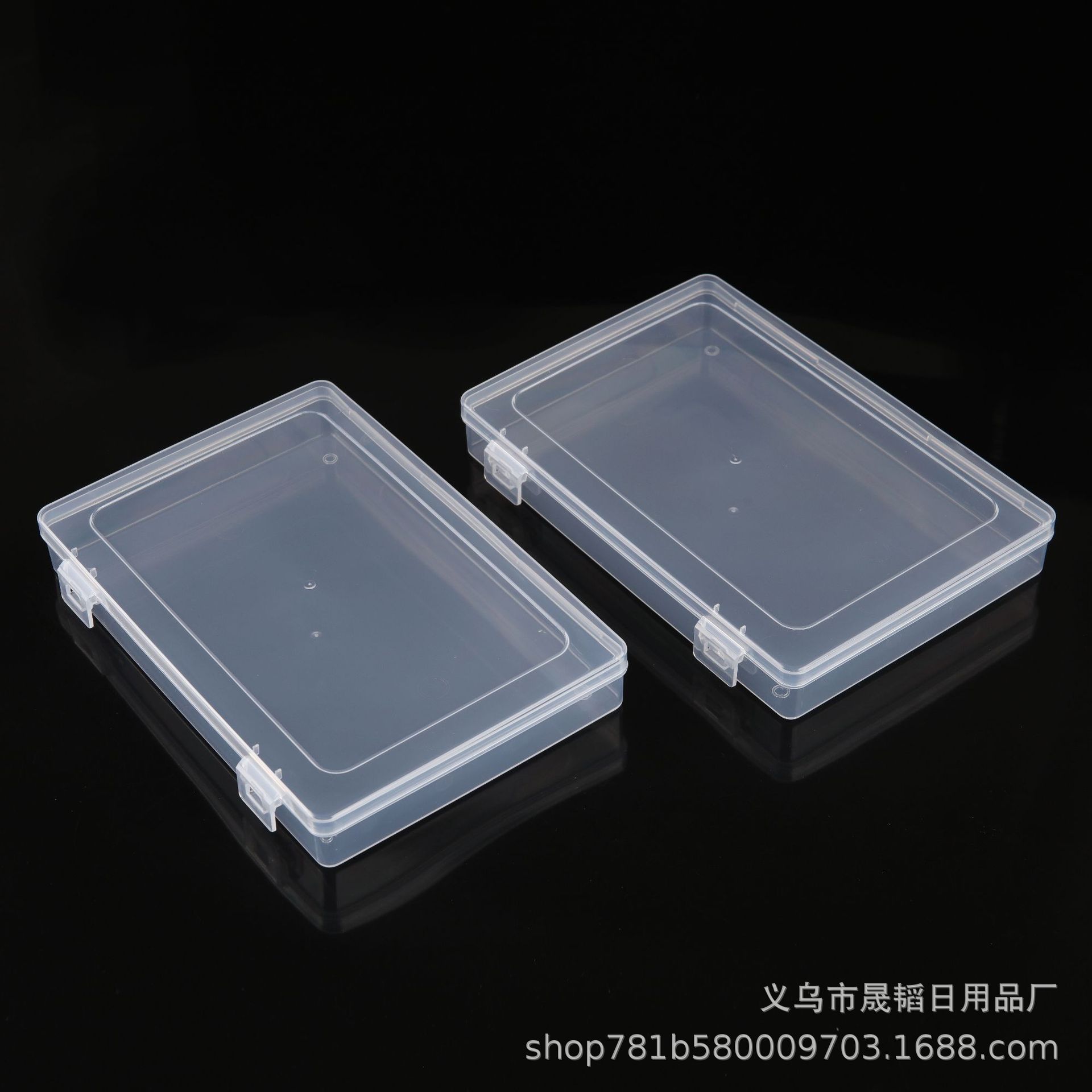 Rectangular Wearable Nail Tool Storage Box Beaded Jewelry Stationery Packaging Box pp Transparent Plastic File Organizing Box