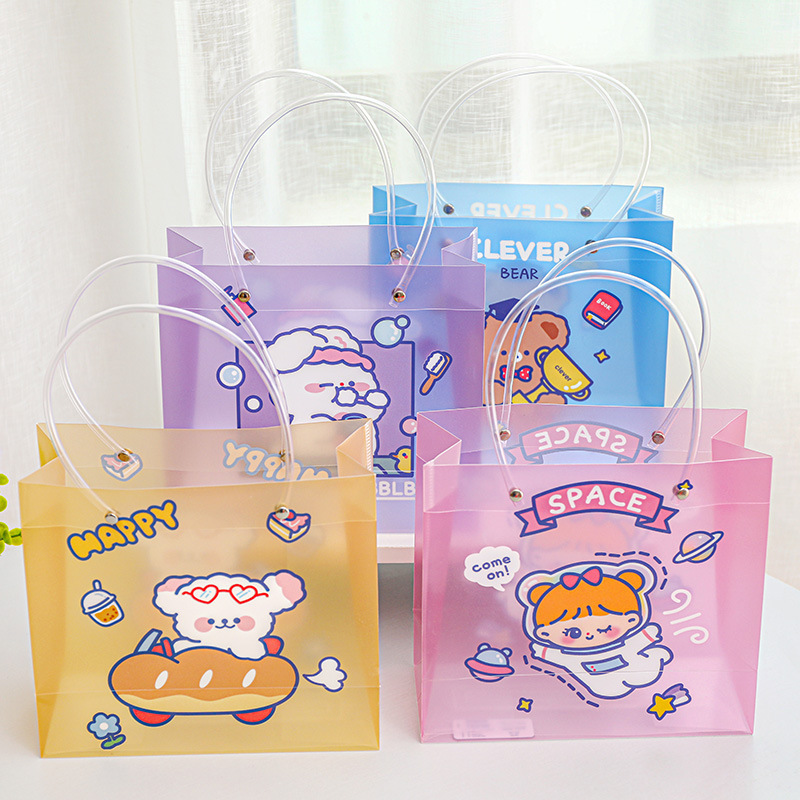 Creative transparent handbag pp plastic gift bag children's gift bag student blind box gift bag wholesale