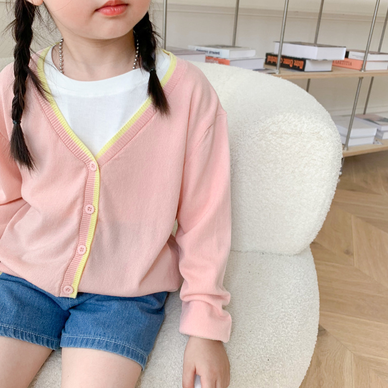 Picture of [Clearance-No Return and Exchange] Summer and Autumn Children's Cardigan Thin Ice Silk Sunscreen Knitwear Air-conditioning Shirt for Boys and Girls