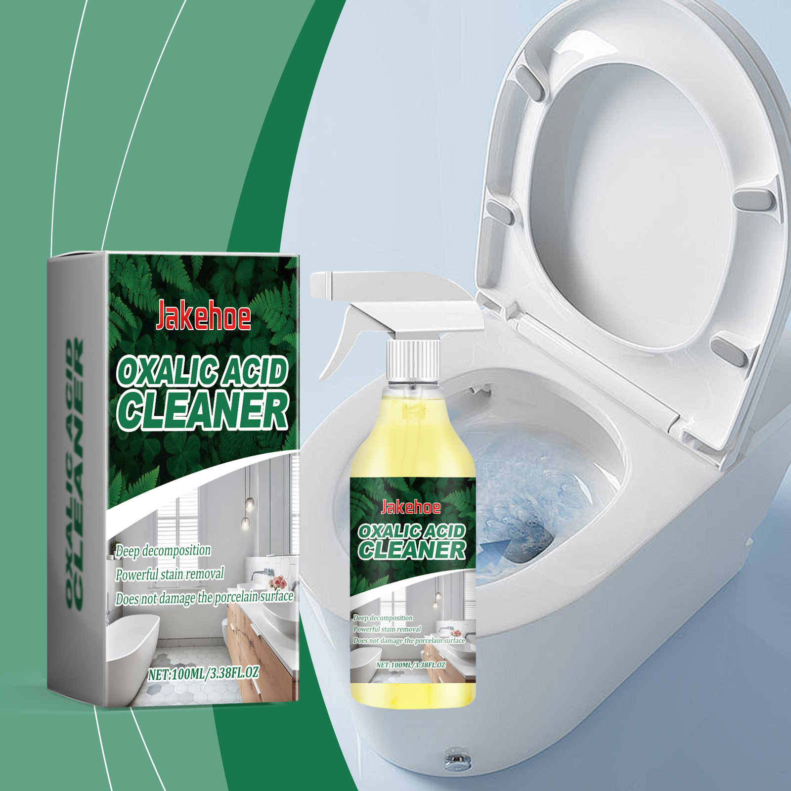 JAKEHOE oxalic acid cleaner toilet toilet cleaning stain urine stain decontamination cleaner