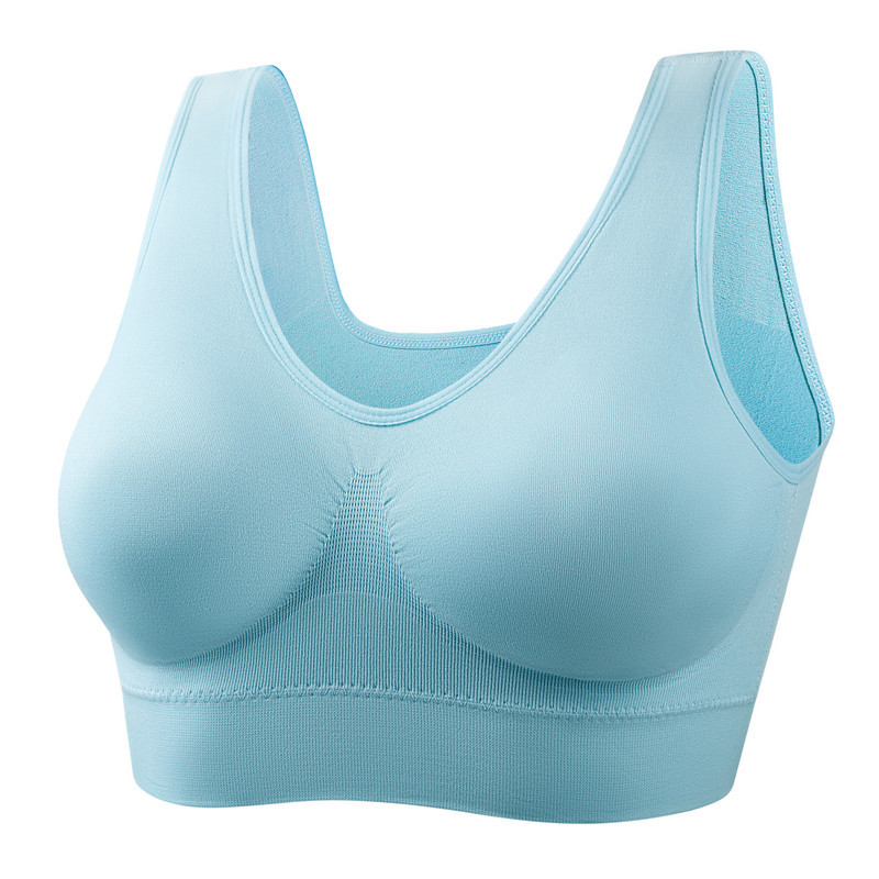 Picture of Zero binding underwear plus size yoga shockproof sports bra wireless seamless one-piece bra female foreign trade Wholesale
