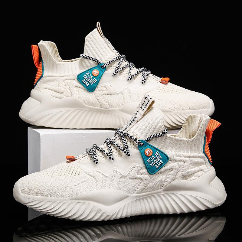 Picture of 2025 Spring and Summer Men's Shoes Korean Style Fashion Casual Shoes Low-Top Easiest for Match Slip-On Fly Knitted Breathable Men's Sports Shoes