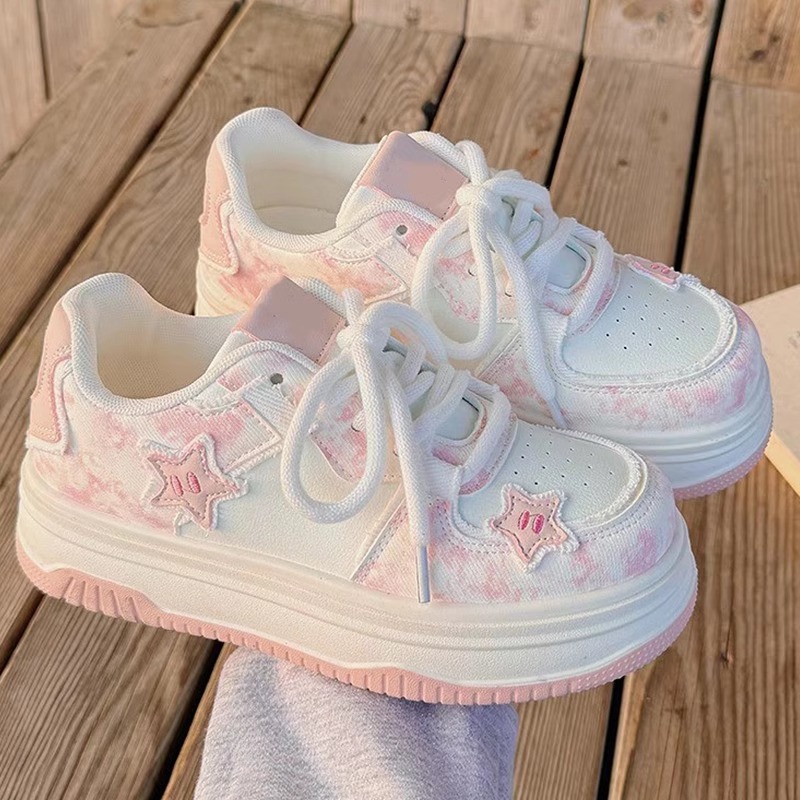Girls' Shoes Spring and Autumn sneaker 2025 New Children's Lightweight Board Shoes Large Children's Girls' Thick Sole Running Shoes