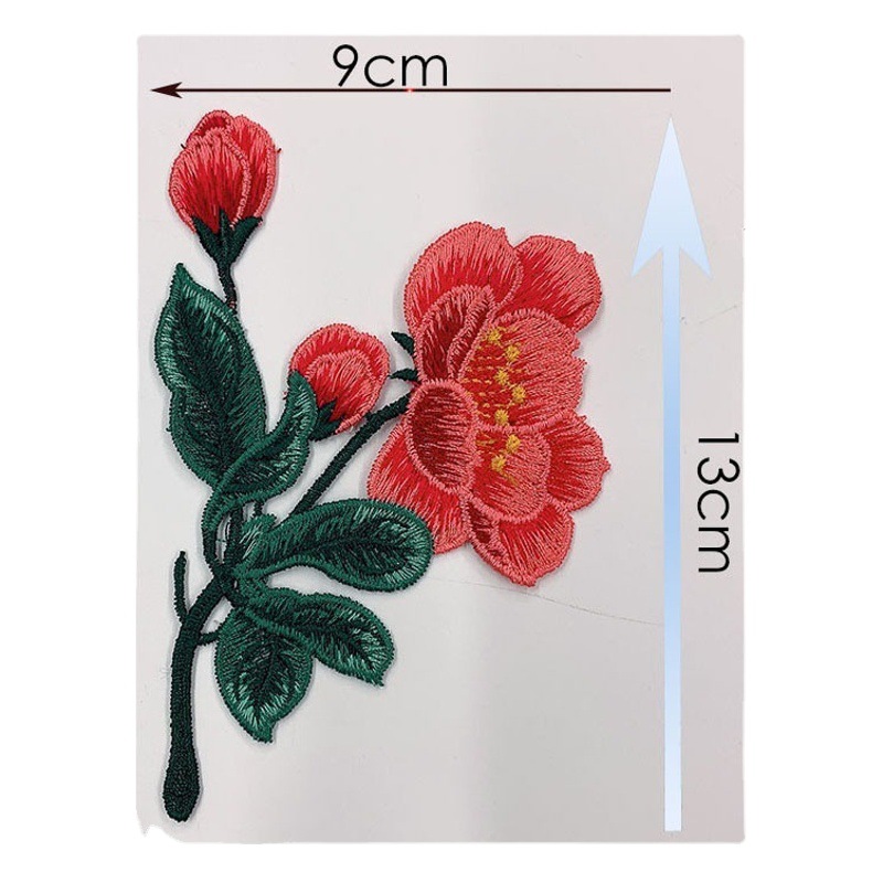 Cheongsam classic multi-color small rose clothing cloth stickers applique embroidery lace embroidery pattern small pair of flowers