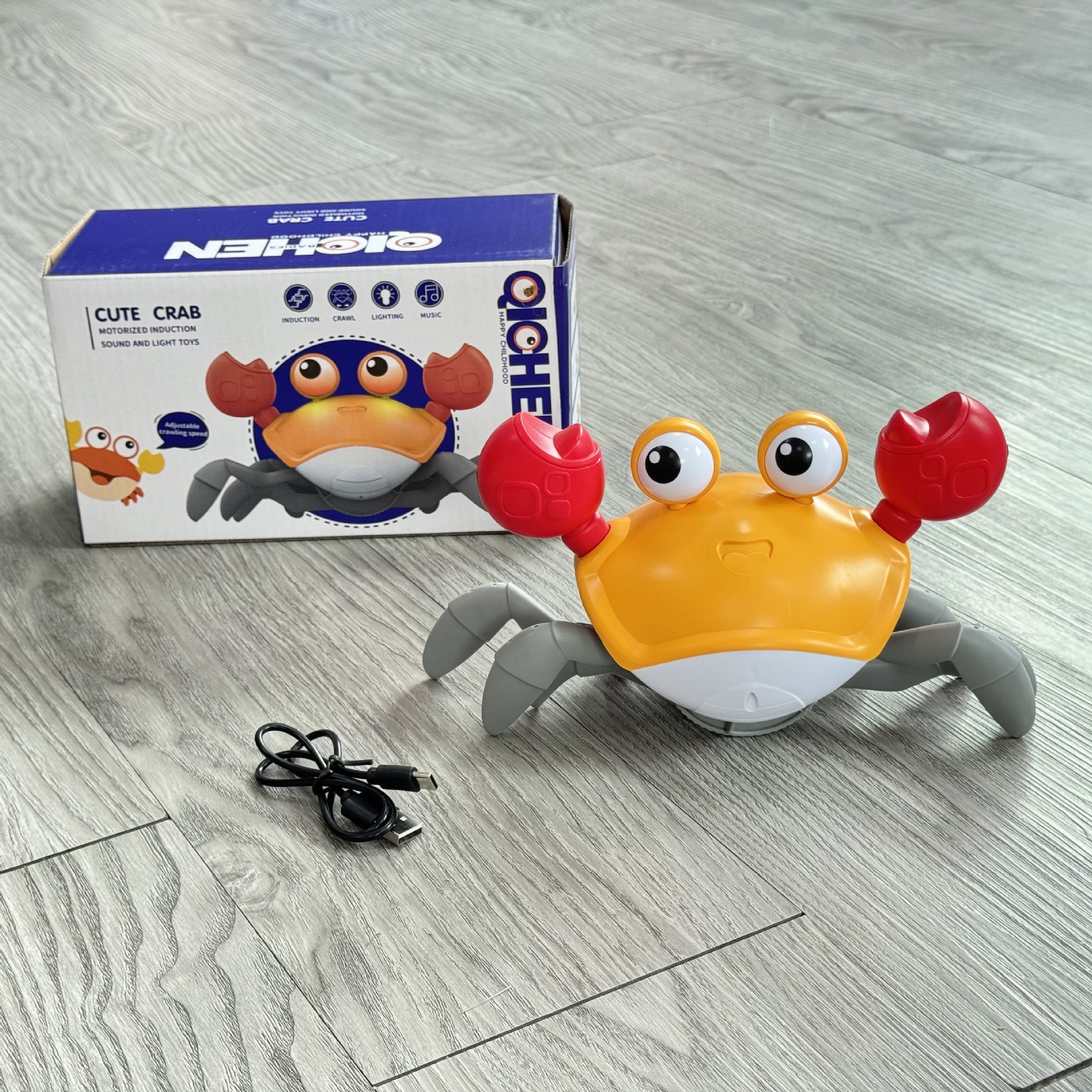 Picture of TikTok Internet Celebrity Toy Crab Children's Induction Escape Obstacle Avoidance Electric Octopus Charging Sound and Light New Strange Toy