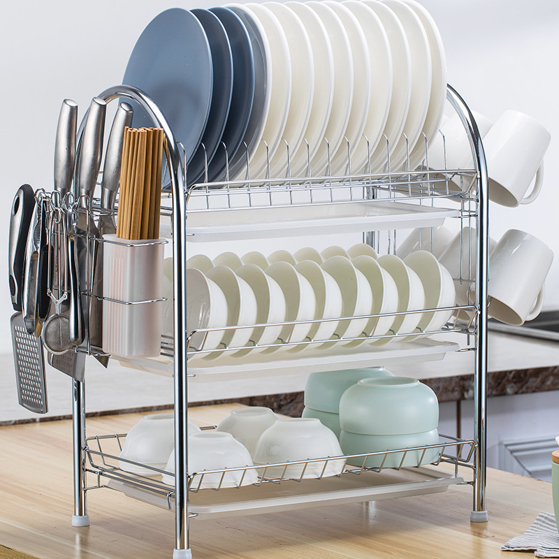 Kitchen dish dish storage rack storage rack draining rack household multi-functional dish rack tableware water cup storage rack