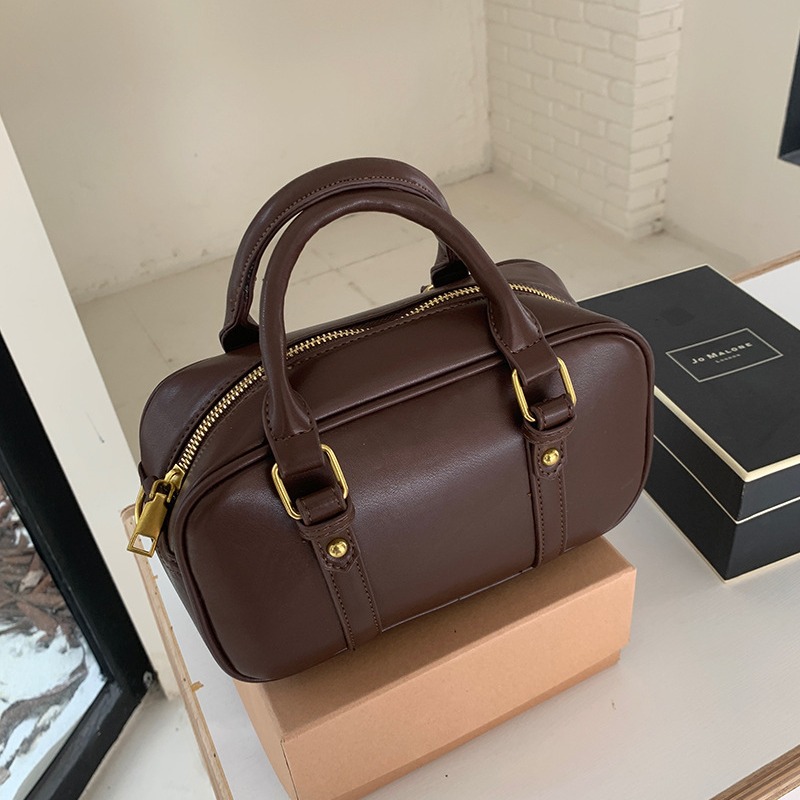 Maillard Vintage Commuter Bag Women's 2025 New South Korea Handheld Bowling Bag All-match Shoulder Crossbody Bag