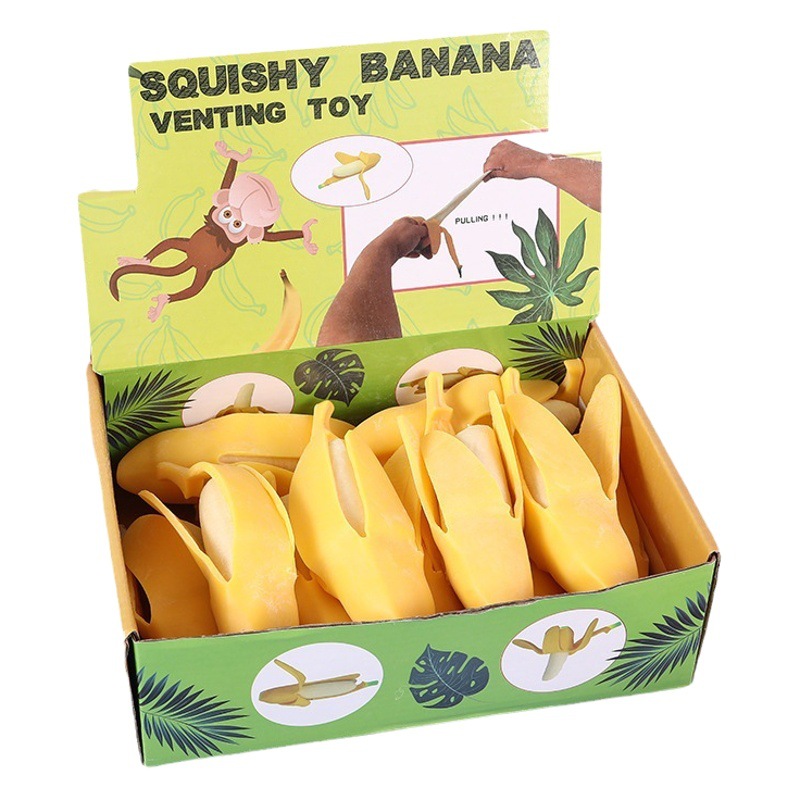 Explosions simulation peeling banana pinch music decompression toys slow rebound decompression artifact vent fruit toys wholesale