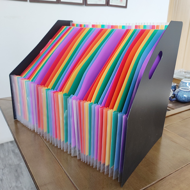 37-grid oblique vertical organ bag desktop office storage file rack learning materials test paper storage file box
