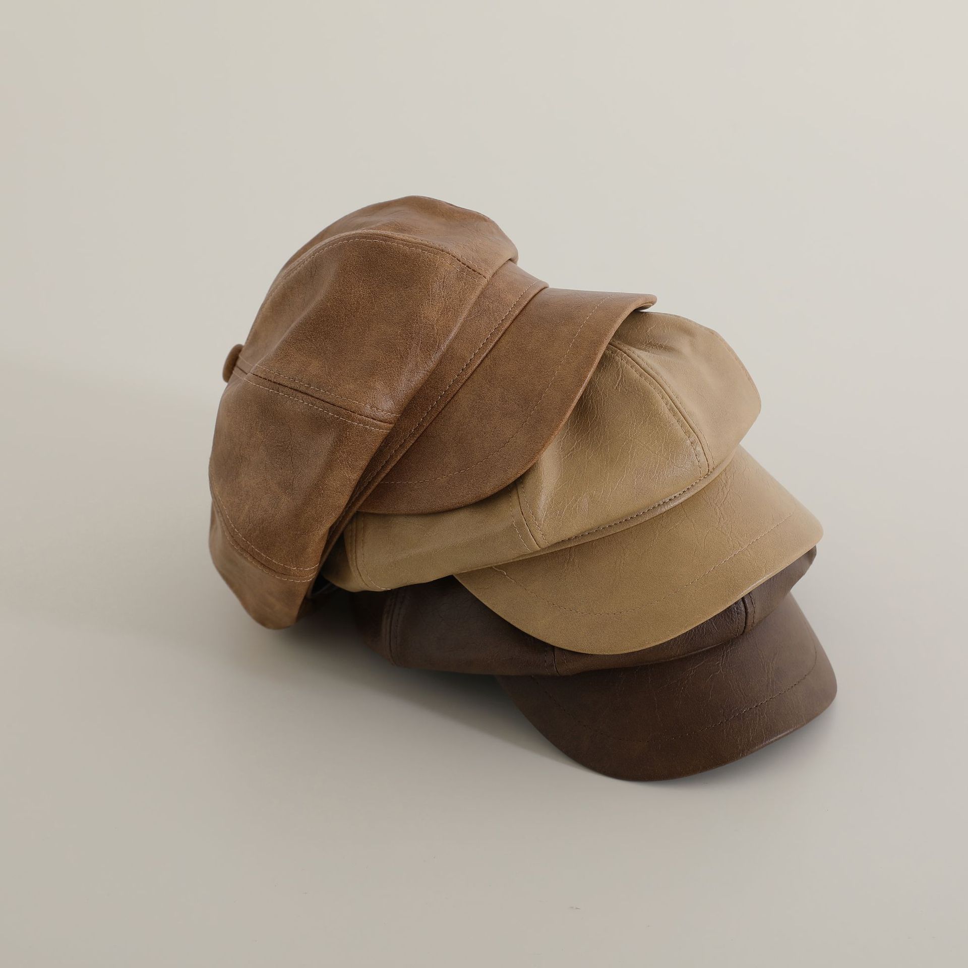 Trendy spring and autumn high quality baby cap children's beret leather cap girls Korean cap children boys cool