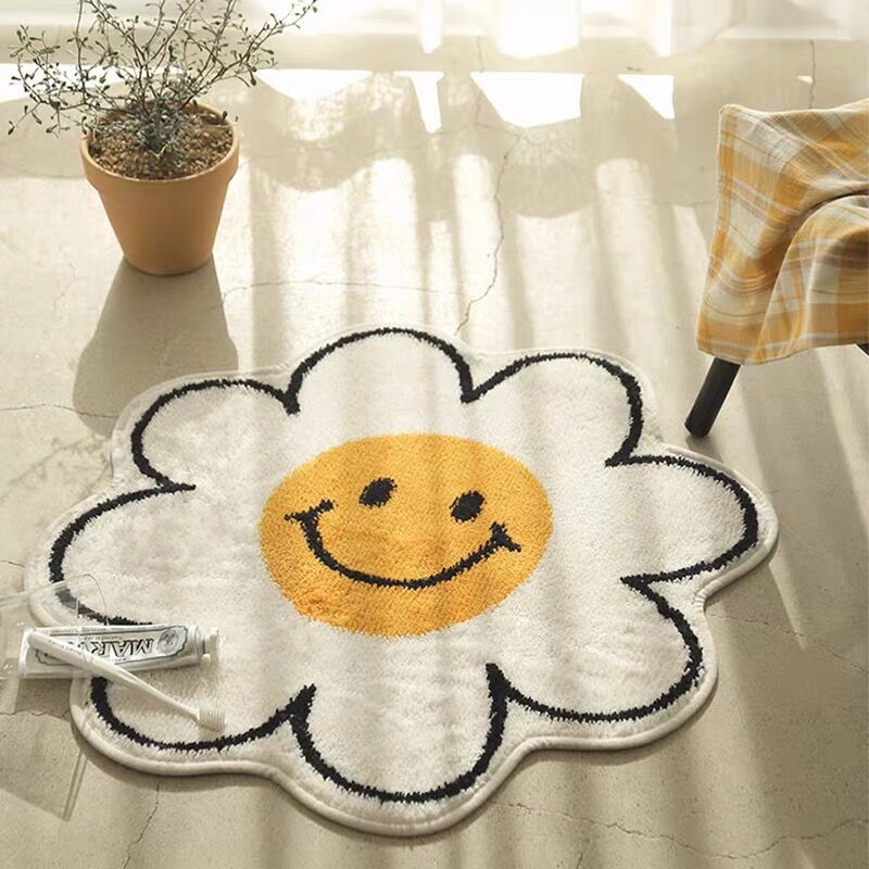 Cross-Border Spot Cartoon Living Room Home Floor Mat Bedroom Girl Bedside Blanket Cute Special-Shaped Plush Balcony Carpet
