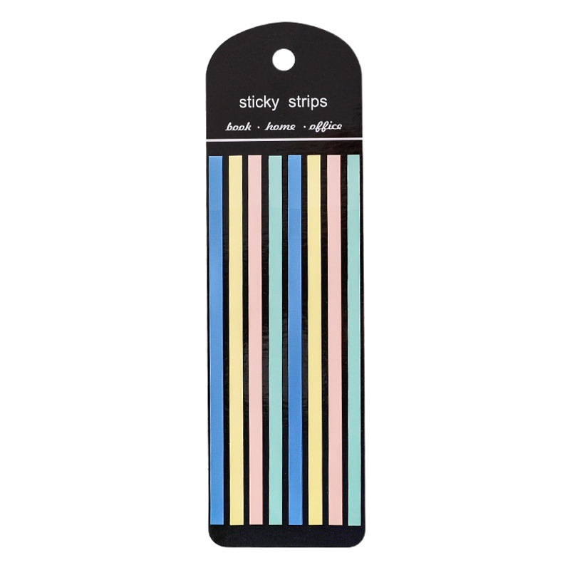 Color fluorescent ultra-fine sticky note student key mark mark transparent waterproof PET strip index sticker