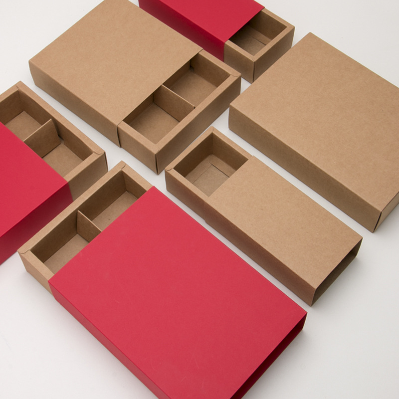 4 6-grain Cowhide Mooncake Box Simple Biscuit Gift Box Snowflake Crisp Egg Crisp Packaging Box Accompanying Gift Paper Box