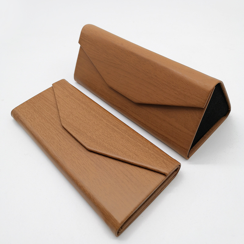 Picture of Triangular Wallet Style Foldableable Sunglasses Case Optical Glasses Case Supply Printable Logo in Stock