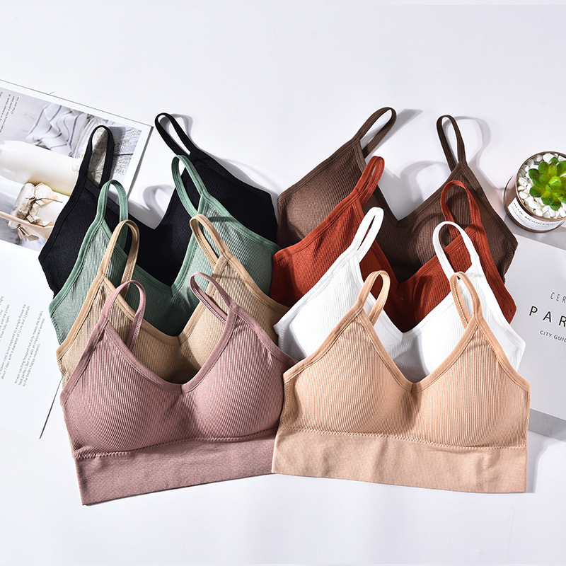 Picture of Live online popular big U back wrapped chest spring and summer seamless strap without steel ring anti-exposure Sports plus size tube top