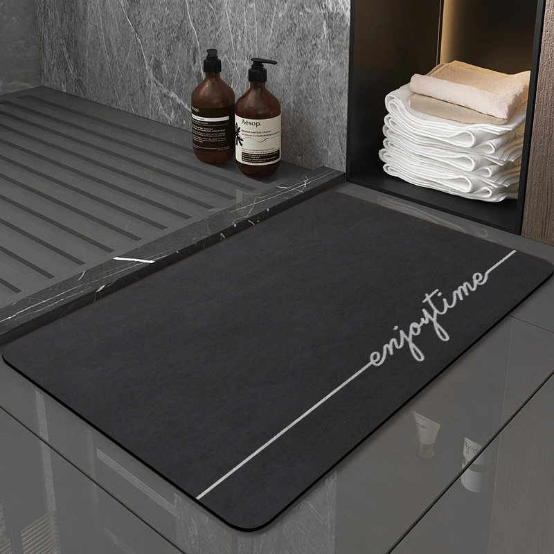 Picture of Bathroom Floor Mat Toilet Toilet Dirt-resistant Absorbent Non-slip Foot Mat Toilet Door Waterproof Erasable Quick-drying Carpet