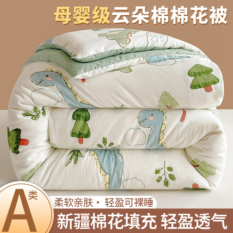 Picture of Xinjiang cotton quilt core thickened warm winter quilt cartoon small fresh student dormitory bedding spring and autumn quilt wholesale