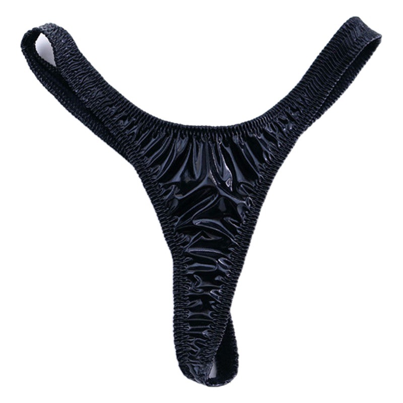 New women's leather thong underwear ladies breathable low waist sexy T pants fashion leather thong Retail Wholesale