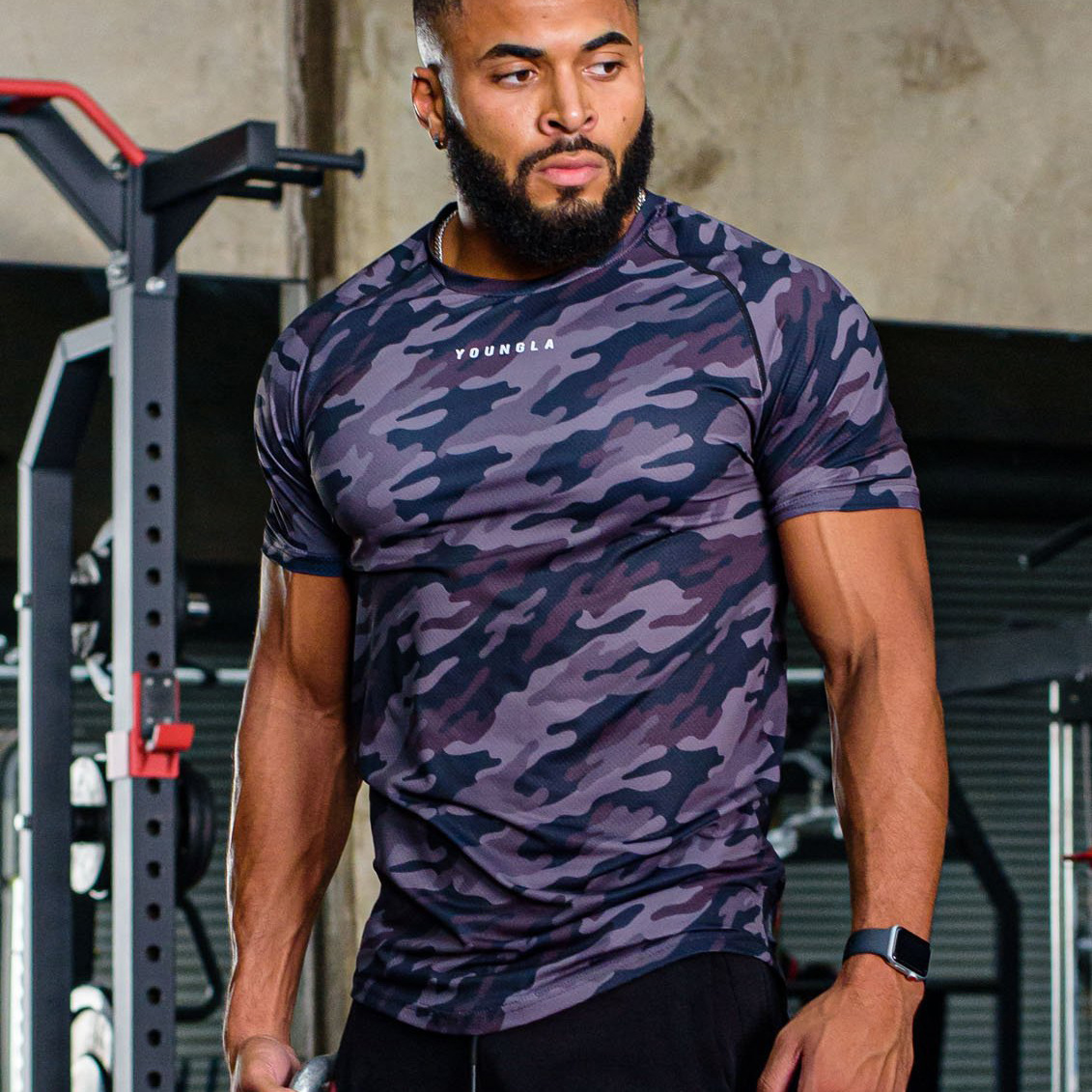 Foreign Trade Trendy Brand Young Short-Sleeved Men's Summer Mesh Quick-Drying Basketball Training Fitness Breathable Slim Running T-Shirt for Men