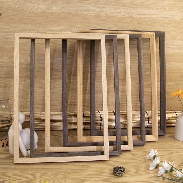 Picture of Digital Oil Painting Border Strip Outer Frame Mounted Retro Solid Wood Picture Frame Empty Frame Thin Edge Wooden Oil Picture Frame Custom