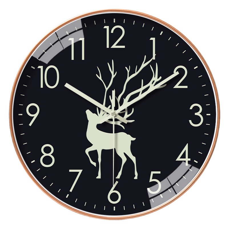 [12 Inches 30cm] Luminous Wall Clock Scandinavian Accessible Luxury Home Clock Wall Clock Living Room Clock Silent Clock Wall Hanging