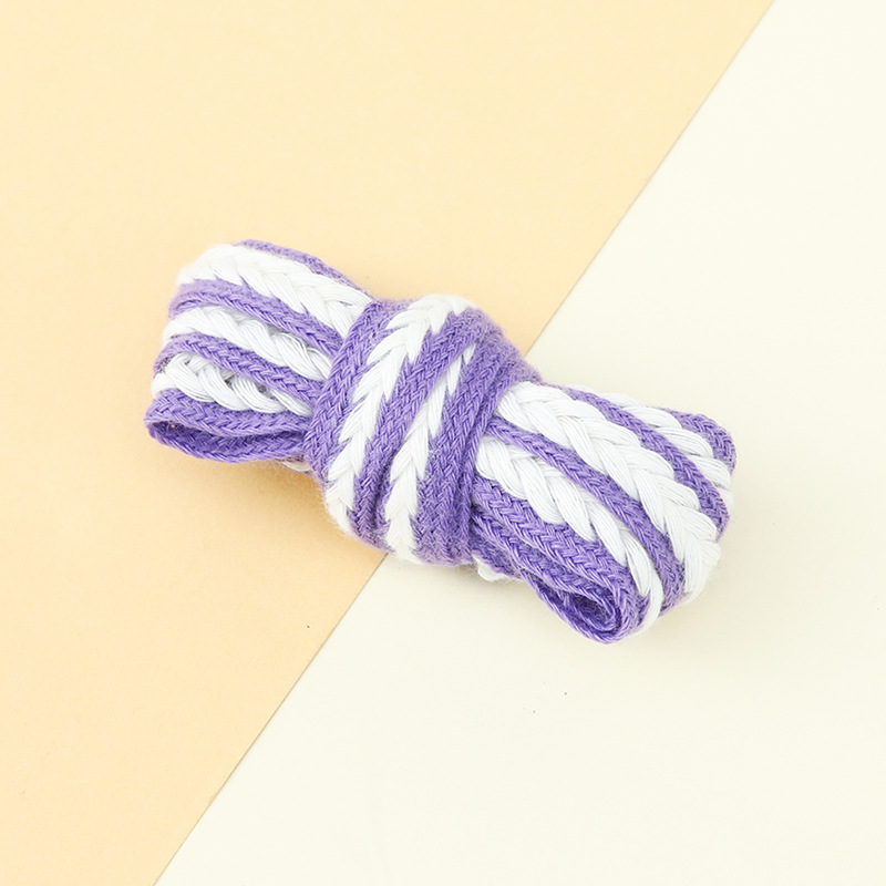 Picture of Marshmallow Two-Color Wheat Ear Shoelaces 1.5cm Casual Shoes Sneakers Twist Woven Cotton Shoelaces Ready for Cross-Border Wholesale