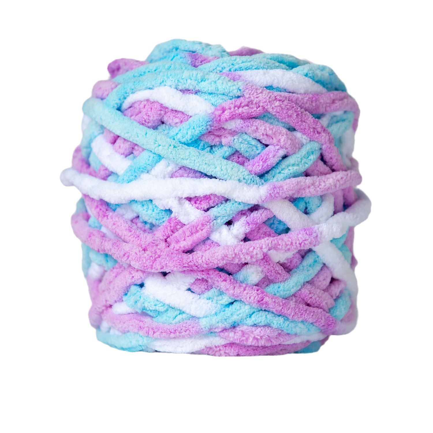 Picture of [Cross-border] Duan Dye Color Single-strand Ice Strip Wool Hook Shoes Hand-woven Carpet Line Coarse Wool Scarf diy