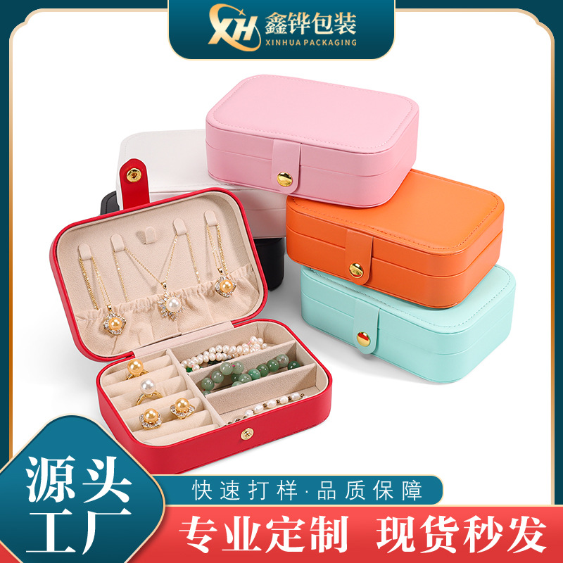 Light Luxury Jewelry Convenient Travel Jewelry Packaging Box Jewelry Ring Pendant Handstring Box Large Capacity Fixed Box Wholesale