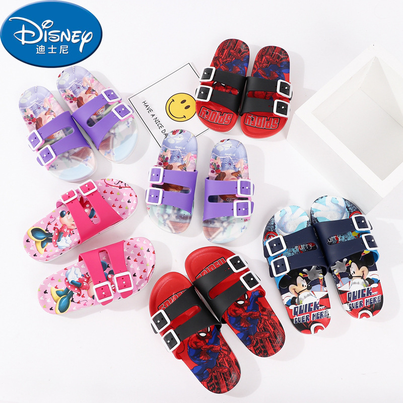 [70% discount] Disney cartoon children's sandals and slippers indoor home bathroom home cartoon non-slip soft bottom