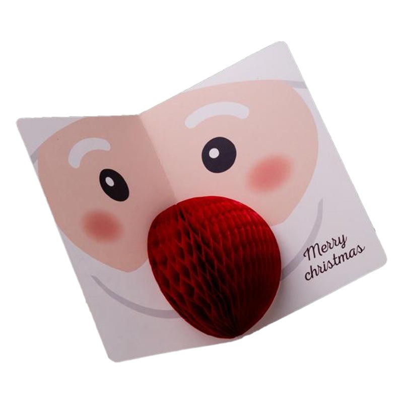 Cross-border Korean honeycomb three-dimensional creative birthday simple Christmas greeting card small fresh watercolor card blessing greeting card