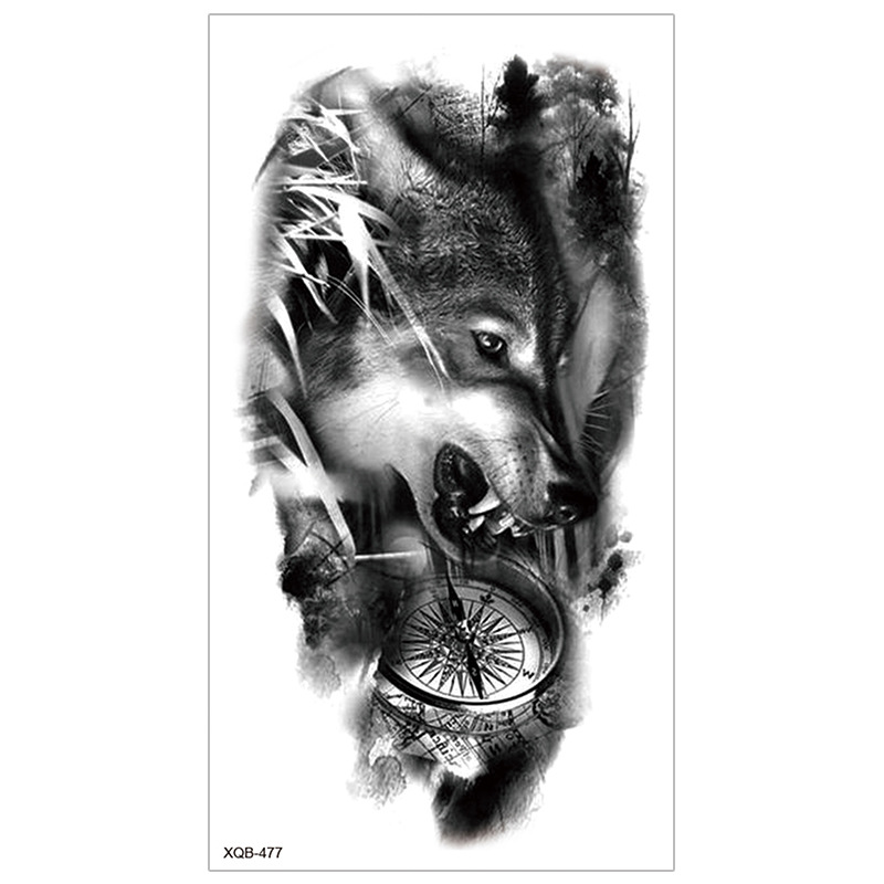 Picture of New Half Arm Tattoo Stickers Cross-border Amazon Hot Selling Set Dark European and American Realistic Waterproof Tattoo Stickers Wholesale