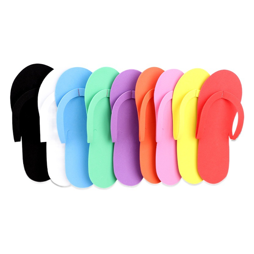 Picture of Disposable nail beauty slippers foam EVA hotel use slippers car line factory wholesale multi-color optional