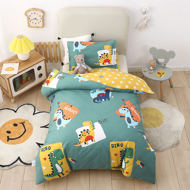 Picture of Pure Cotton Kindergarten Bed Three-Piece Set, Pure Cotton Printed Six-Piece Set, Essential Bedding for Kidsren to Go to Kindergarten for Lunch Break