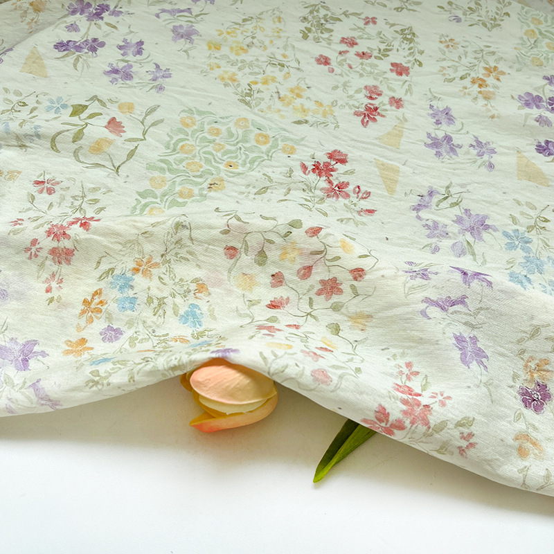 New Chinese Floral Digital Printed Fabric Brocade Cotton Fabric Chinese Style Cheongsam Dress Top Hanfu Fashion Fabric
