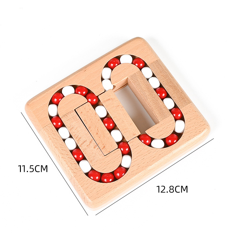 Picture of Shake the same children's flat ball Kongming lock Luban lock mechanism to solve the puzzle adult decompression puzzle early education toys