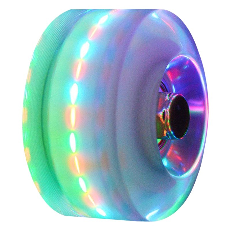 Cross-Border double-row roller skates colored lights four-wheel skates luminous wheels roller skates PU high elastic shock-absorbing outdoor wheels