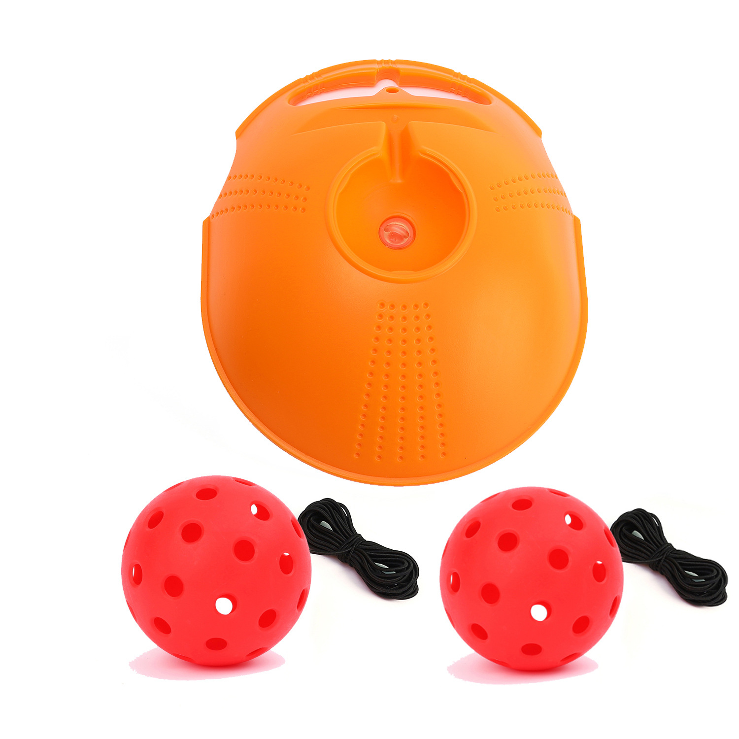 Picture of Pick ball trainer training base 40 holes high elastic plastic hole ball beginners practice Pickleball