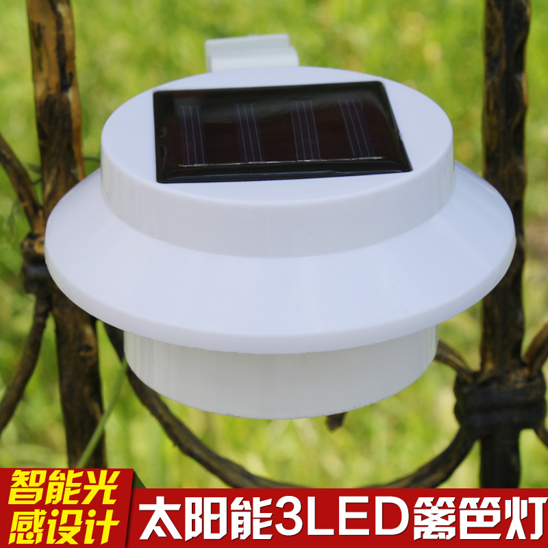 Outdoor Solar Fence Light 3led Waterproof Fence Sink Light Garden Landscape Lighting Wall Light Villa Decorative Light