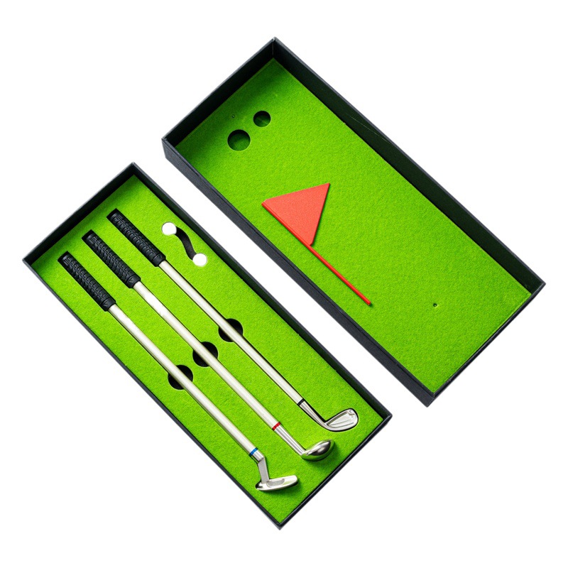 New golf set pen creative gift desktop simulation driving range mini golf ballpoint pen