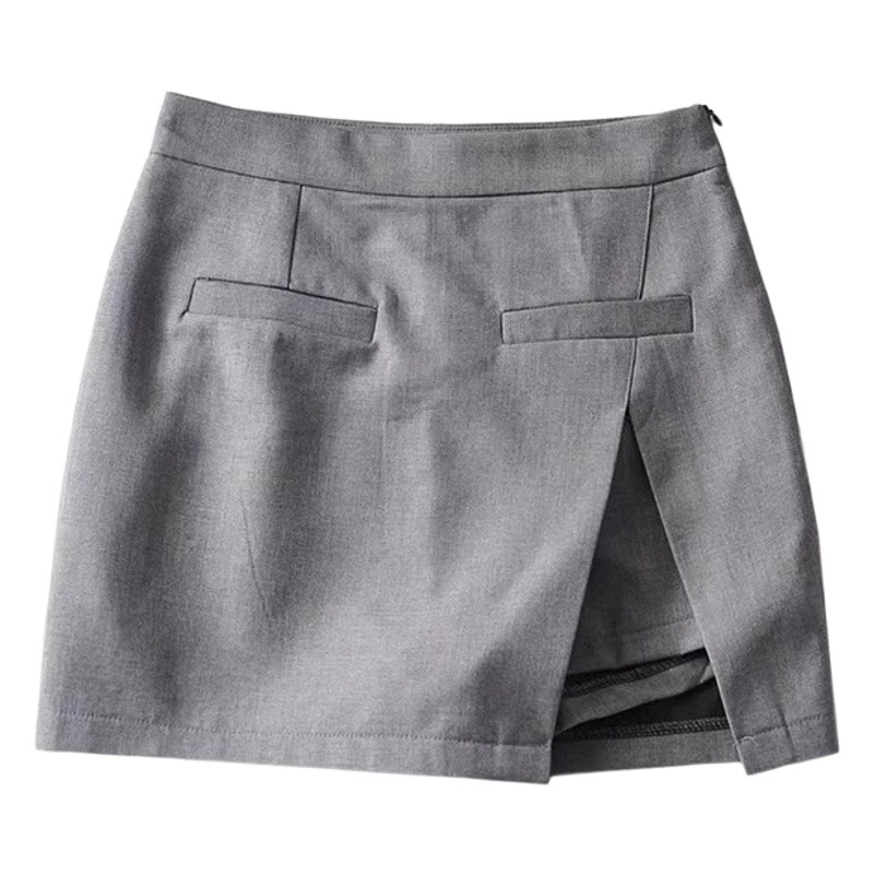 Women's Skirt Spring 2024 New Design Sense Irregular A- Line Skirt High Waist Slimming Anti-running Fashion Skirt