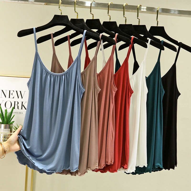 Flashside modal suspenders loose large size fat, sleeveless bottoming shirt Vest Women summer wear short jacket summer thin