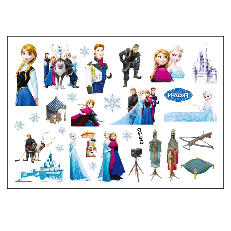 Picture of Frozen Aisha Princess Anna Xuebao Children Tattoo Sticker Birthday Party Tattoo Sticker Water Transfer Sticker